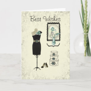 Assez peu carte noire d'anniversaire/note de robe