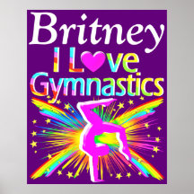 ASSEZ PURPLE J'AIME GYMNASTICS POSTER