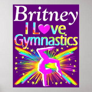 ASSEZ PURPLE J'AIME GYMNASTICS POSTER