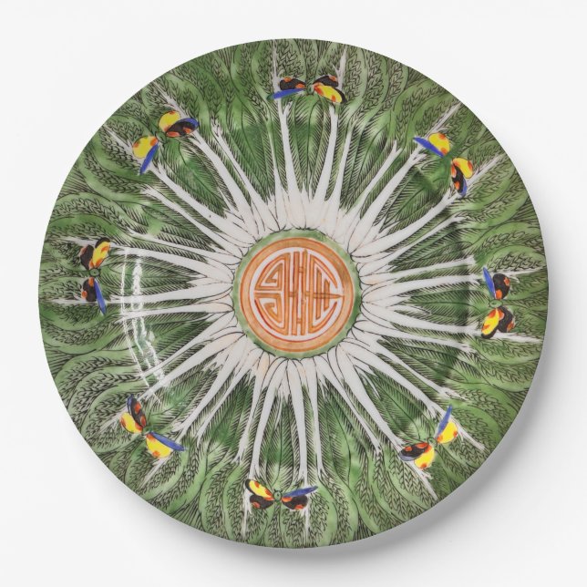 Assiette à dîner Famille Vert Chinoiserie (Devant)