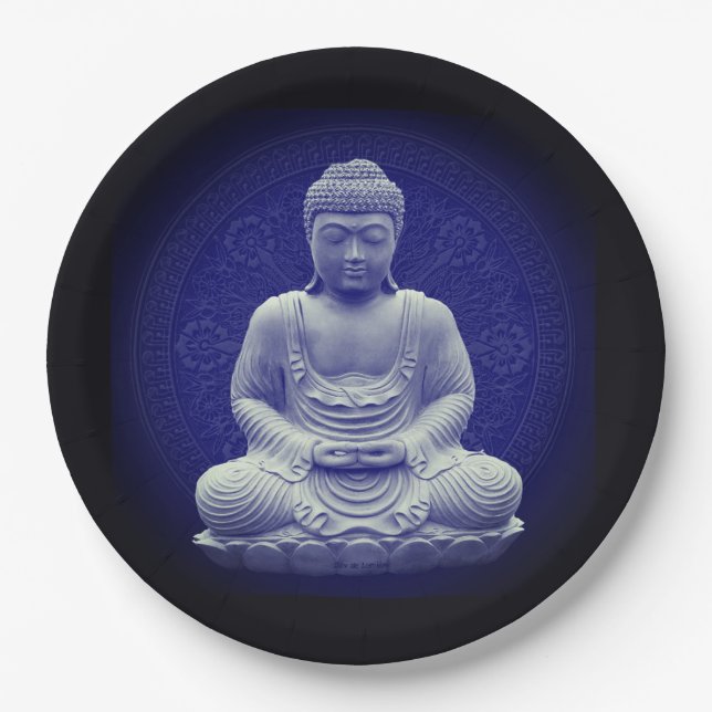 Assiette Bénédiction Bouddha médecine Alimentation (Devant)