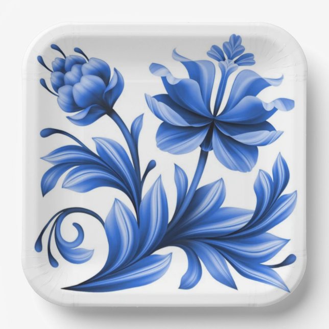 Assiette carré en carton de 22,86 cm (Recto)