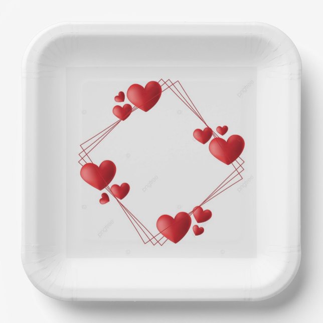 Assiette carré en carton de 22,86 cm (Recto)
