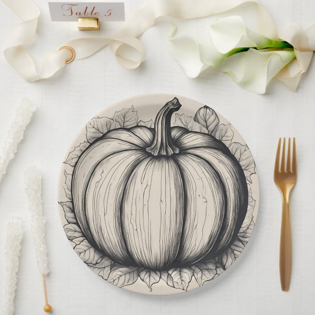 Assiette citrouille (Mariage)