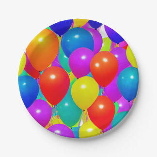 Assiette d'anniversaire avec motif de ballon