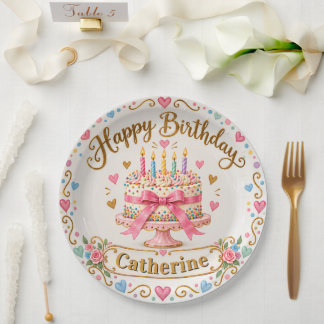 Assiette d'anniversaire personnalisée
