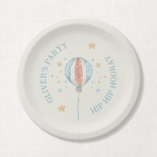 Assiette de fête d'anniversaire personnalisée Ball