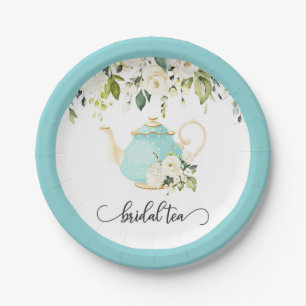 Assiette de fête de thé de mariage - Bleu