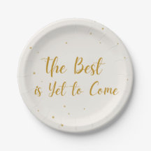Assiette de fête 'Le meilleur est à venir'