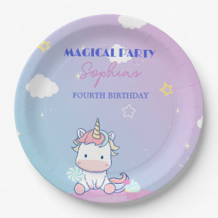 Assiette de fête Licorne Starlight