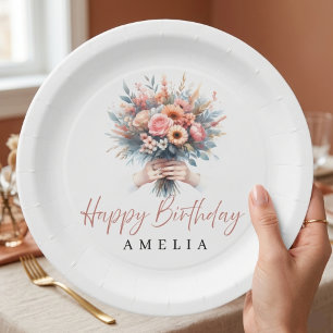 Assiette de fête personnalisée pour Sweet 16 à mot