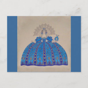 Assiette de mode de la Reine ~ Carte postale franç