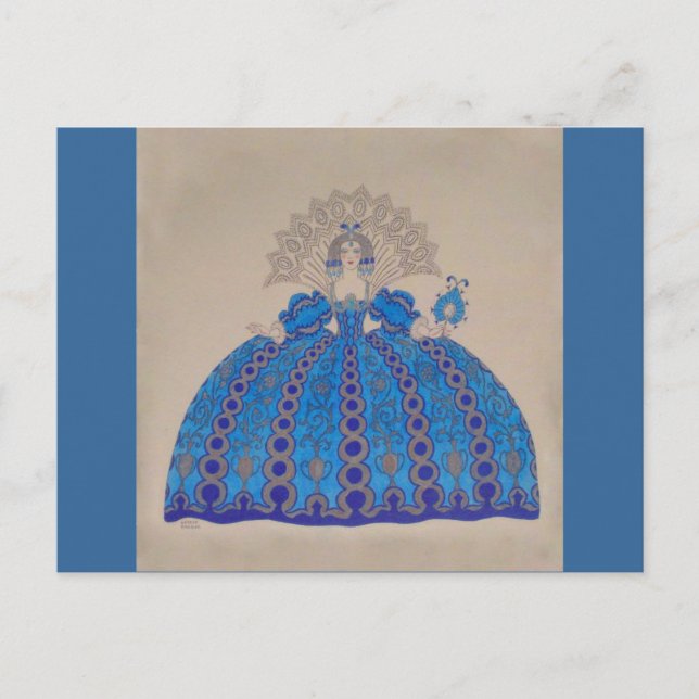 Assiette de mode de la Reine ~ Carte postale franç (Devant)