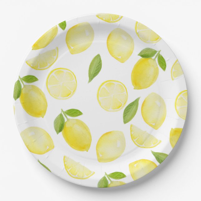 Assiette de Motif de citron jaune (Devant)