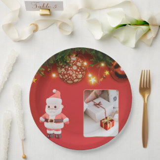 Assiette de Noël de Père Noël mignon – Cadeau de v