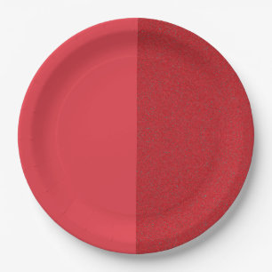Assiette d'événement Rouge Tomate Two-Tone – Perso
