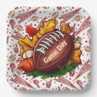 Assiette en carton pour la saison de football d'au