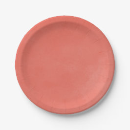 Assiette en papier aquarelle orange pour feuilles