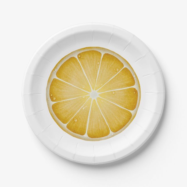 Assiette en papier au citron (Devant)