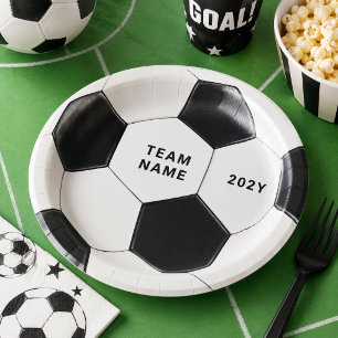 Assiette en papier Ballon de Football Plaques de