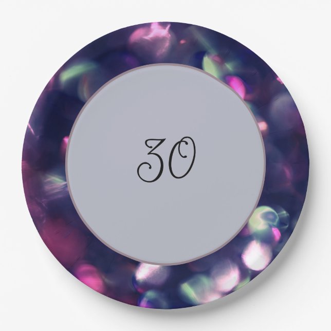 Assiette en papier Berry Sparkle (Devant)