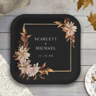 Assiette en papier Black Fall