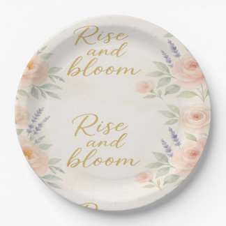Assiette en papier Boho Garden Bloom Floral Ring