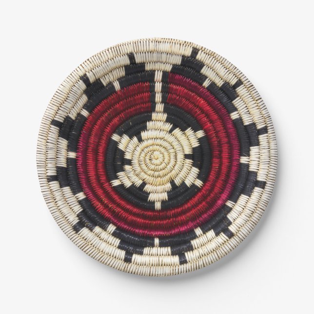 Assiette en papier corbeille navajo (Devant)