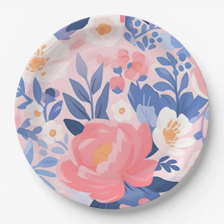 Assiette en papier de la collection Petals & Picni