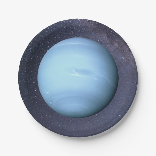 Assiette en papier de la planète Neptune (Devant)