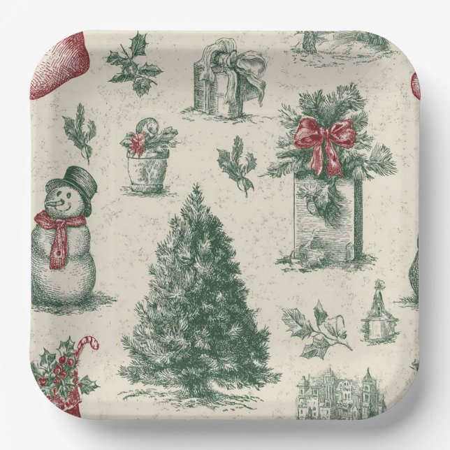 Assiette en papier de Noël (Recto)