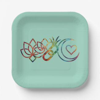 Assiette en papier décorée