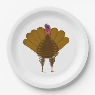 Assiette en papier dinde
