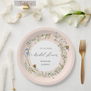 assiette en papier élégante pour baby shower de pr