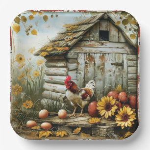 Assiette en papier Ferme Sunny Side