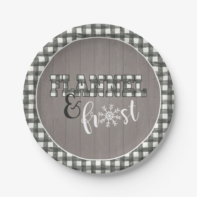 Assiette en papier Flannel et Frost - Blanche - Bo (Devant)