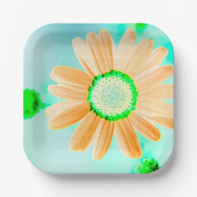 Assiette en papier Fleur d'orange clair Fantasy Da (Recto)