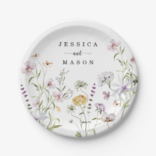Assiette en papier Fleur sauvage rustique