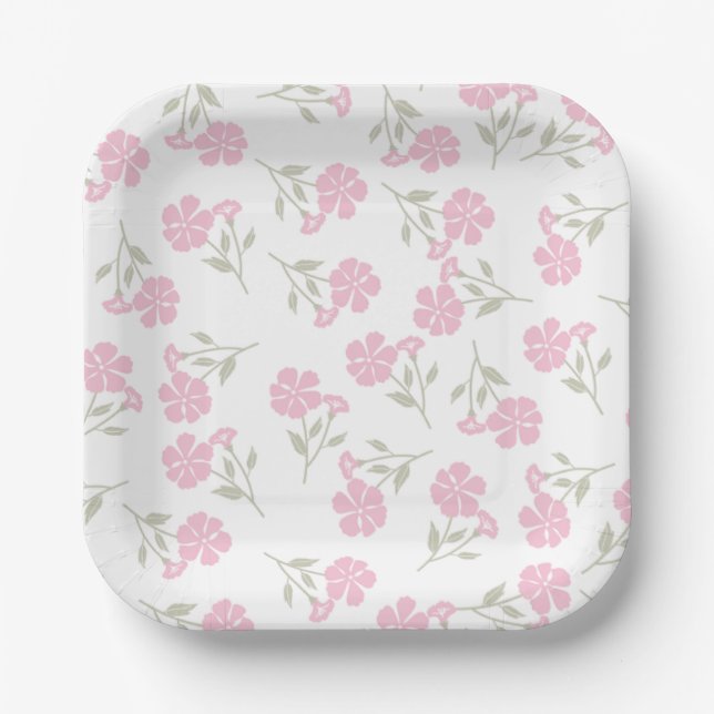 Assiette en papier floral (Recto)