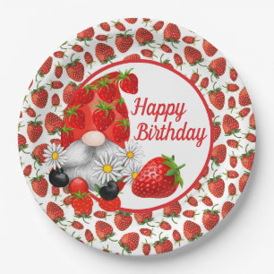 Assiette en papier Gnome Berry Happy