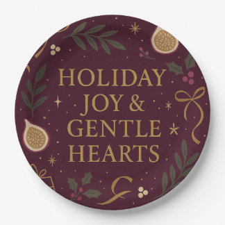 Assiette en papier Holiday Joy