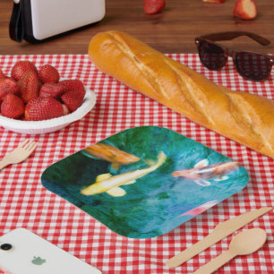 Assiette en papier Koi
