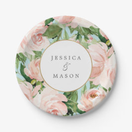 Assiette en papier Mariage Champêtre Chic