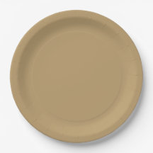 Assiette en papier marron neutre