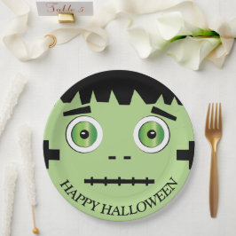 Assiette en papier Monstre d'Halloween