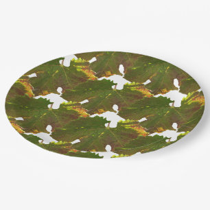 Assiette en papier - Mosaïque de feuille de vigne 