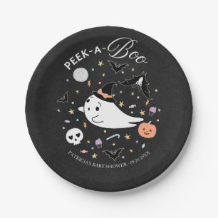 Assiette en papier Peek-A-Boo Halloween Girl Baby