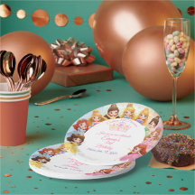 Assiette en papier personnalisable pour l'annivers