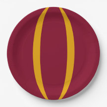 Assiette en papier personnalisée à double rayure p