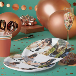 Assiette en papier personnalisée avec 3 photos en